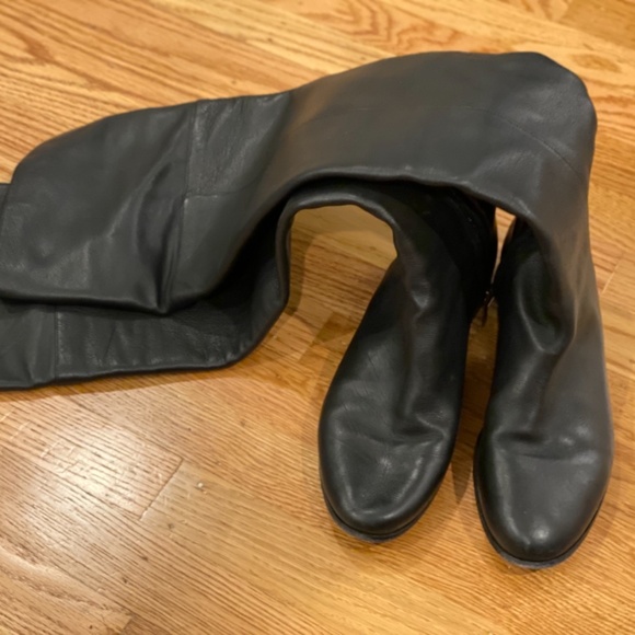 Jimmy Choo over the knee Black leather boots
